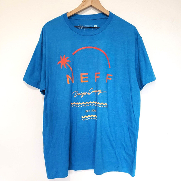 NEW!! NEFF Men SIZE XL Design Company Blue Skate Snowboard Surf T-Shirt - Picture 7 of 7